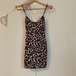 Cheetah print, bodycon dress. Size 4